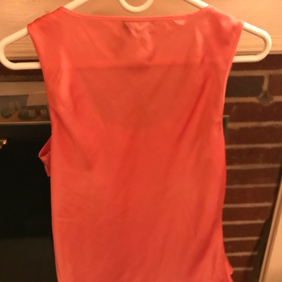 Silk blouse pink salmon color - Picture 3 of 3